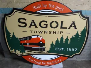 Custom Sagola township metal sign